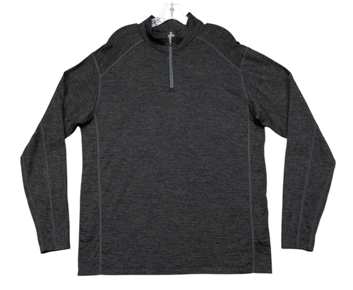 Kuhl Sweatshirt Mens XL Gray Merino Wool Quarter Zip 1/4 Pullover Thumb Loops