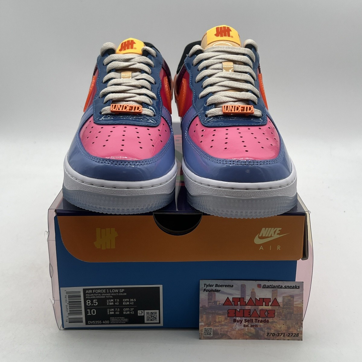 Size 8.5 - Nike Undefeated x Air Force 1 Low Total Orange (DV5255