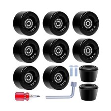 Tanzfrosch 8 Pack Roller Skate Wheels with Bearings Installed and 2 Toe Stopp...