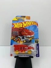 Hot Wheels 2024 Mainline H Case HW Screen Time HW Ultimate T-Rex Transporter Red
