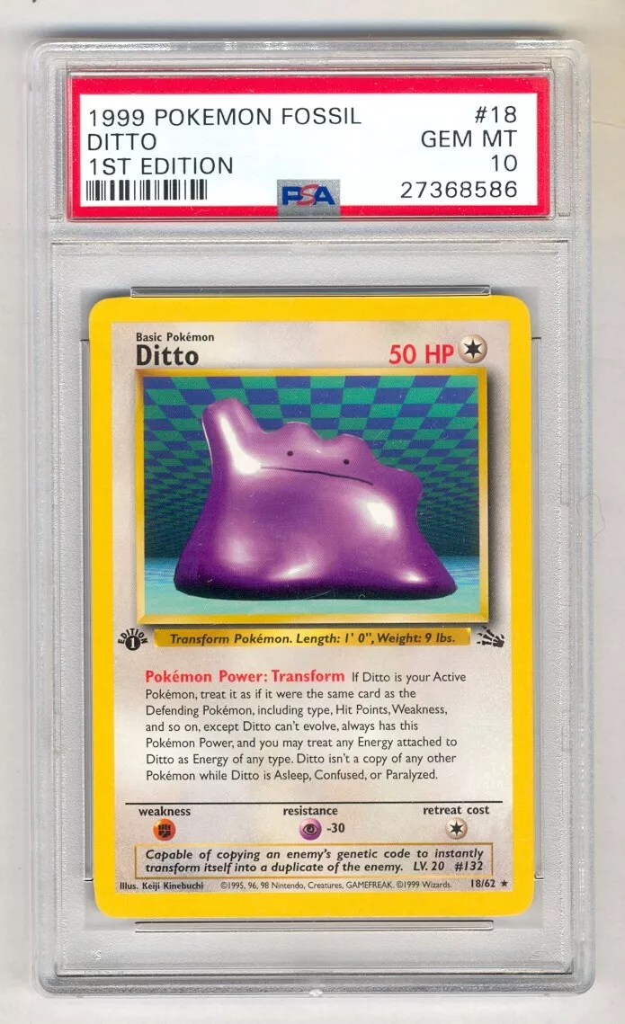 Ditto-Holo 1999 Pokemon TCG Fossil #3/62 - 1999 - GB