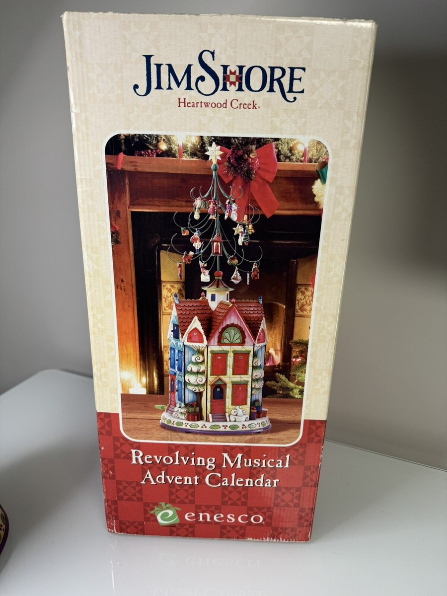 Jim Shore Heartwood Creek Revolving Musical Advent Calendar *Rough
