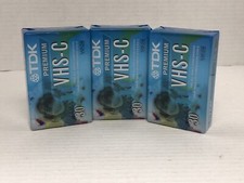 Lot Of 3 TDK VHS-C Blank Camcorder Tapes New Sealed 30 Minutes