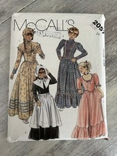 Vtg McCall's Pattern 2057 Girl's Costumes Pilgrim Colonial Sz 14 Complete