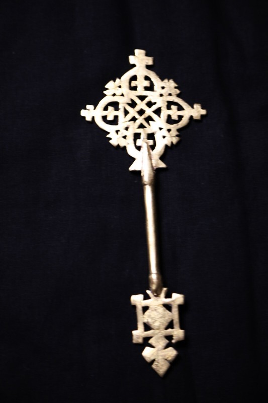 Ethiopian Orthodox Coptic Christian Golden Priests Blessing Cross, Home Decor