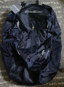 NEW Eddie Bauer Stowaway Packable 20L Navy Blue Backpack ...
