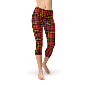 plaid workout leggings