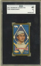 1911 T205 Gold Border Frank Baker Philadelphia Athletics HOF SGC 3