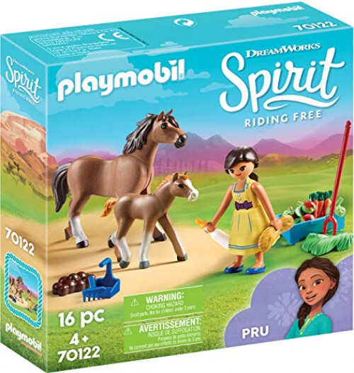Playmobil Spirit 70122 Катается на бесплатной фигурке Pru mit Pferd & Fohlen Spielset