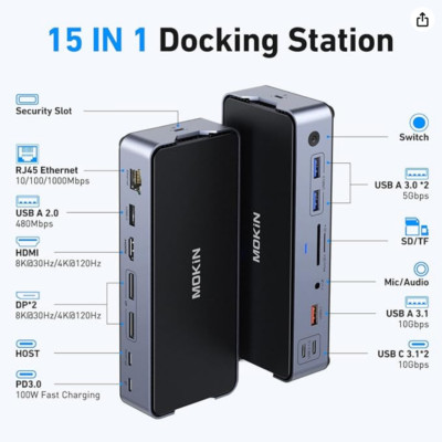 MOKiN 15-in-1 USB-C Docking Station **MAKE OFFER**