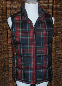 plaid down vest