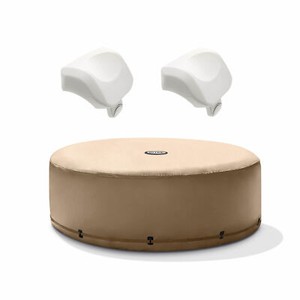 Intex PureSpa Energy Efficient Hot Tub Cover & Cushioned Foam Headrest (2 Pack) - Click1Get2 Half Price
