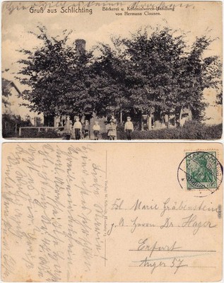 Schlichting Bakery Colonial Goods Shop B Dithmarschen Eider Hamburg 1916