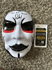 Danhausen Autographed Plastic Face Paint Mask WWE You Are Cursed Inscribed JSA