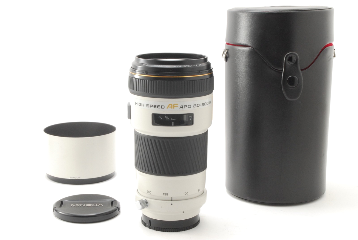 ミノルタ HIGH SPEED AF APO TELE ZOOM 200mm MINT Case】MINOLTA HIGH SPEED AF APO TELE ZOOM 80-200mm f/2.8 G