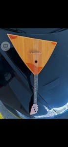 Balalaika 3 Strings Wooden Triangular Body Brown Folk Instrument
