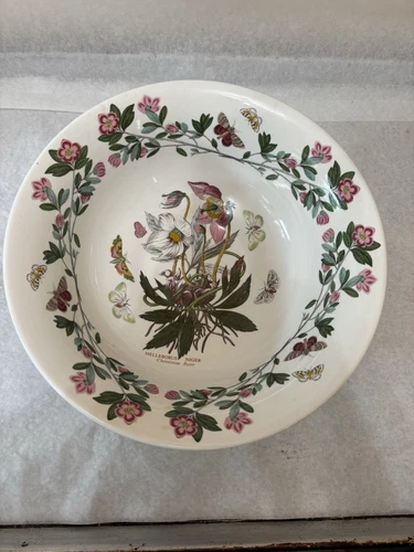 Portmeirion Large Christmas Rose Serving Bowl Retired Vintage 11” Pristine 