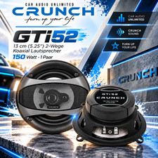 Crunch GTI52 13cm (5.25") 2-Way Coaxial Speakers 150 Watts - 1 Pair