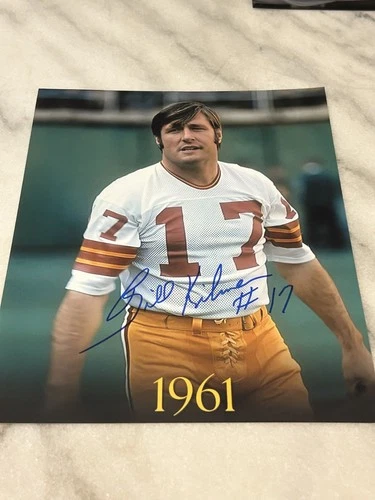 1961 Washington Redskins BILLY KILMER Signed 8x10 Photo NFL FOOTBALL AUTOGRAPH