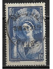 Timbre Oblitéré YT 388 MI 408 Champenoise Champagne 1938