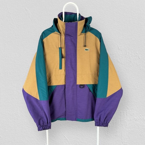 Lacoste Live Colour Block Parka Jacket Multicoloured Mens Small