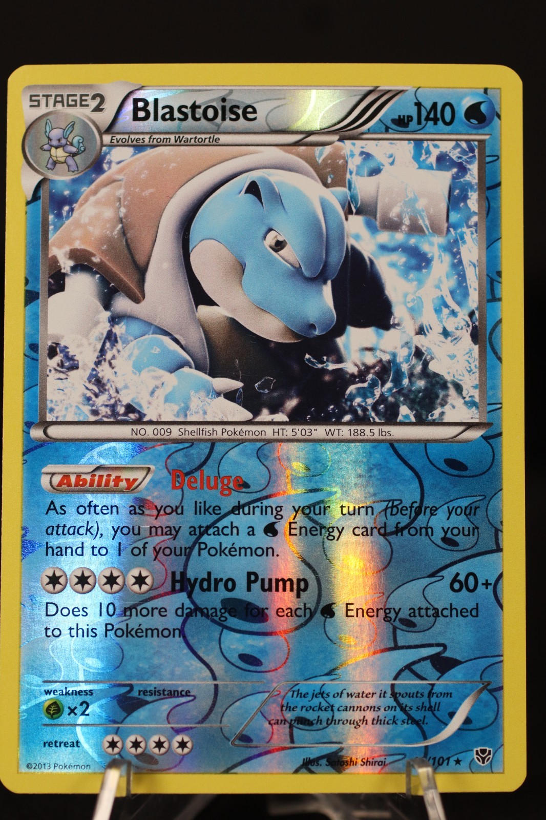Blastoise 16/101 Plasma Blast Reverse Holo Pokemon card - LP