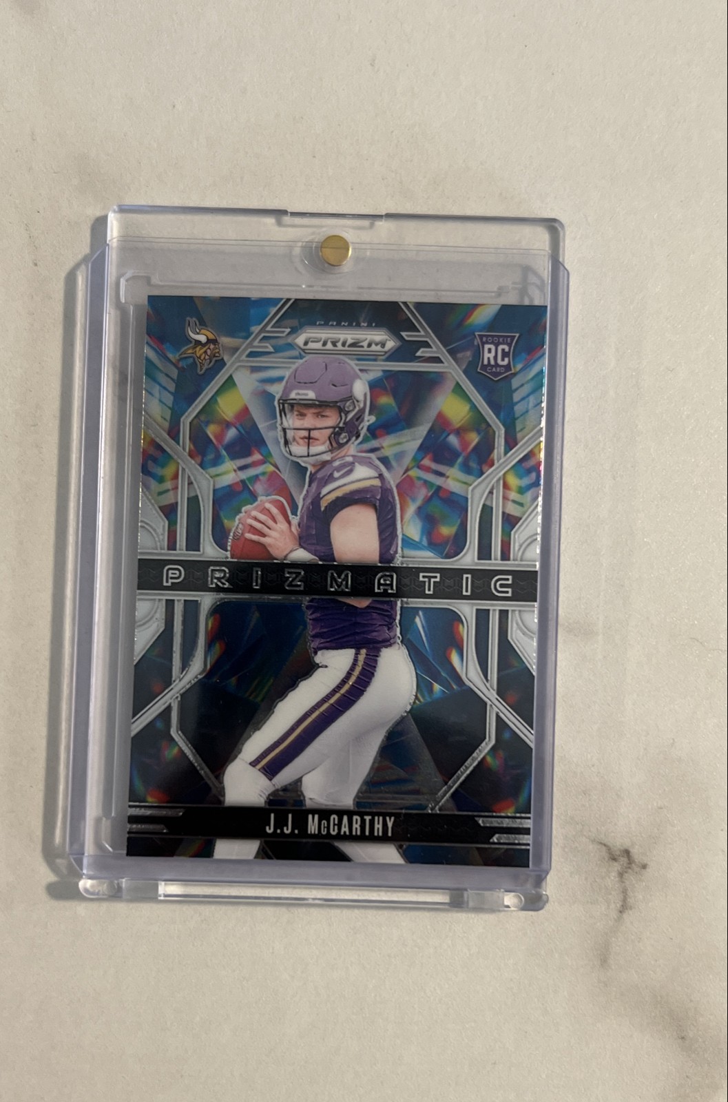 2024 Panini Prizm - Prizmatic J.J. McCarthy #8 Silver Prizm (RC)