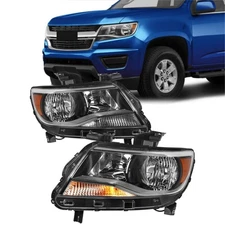 Headlights Headlamps Assembly For Chevy Colorado 2015-2022 Left+Right Halogen