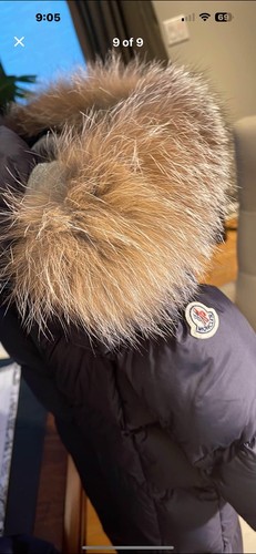 Schneeanzug Moncler 12-18M dunkelblau mit Fellkapuze - Bild 6 von 9