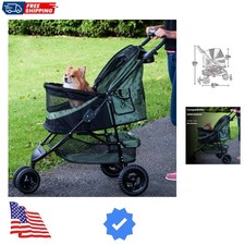 No-Zip Special Edition 3 Wheel Pet Stroller for Cats/Dogs, Zipperless Entry, ...