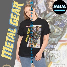 NEW Metal Gear NES Nintendo Box Art Design Black or White T-Shirt S-5XL Free S&H