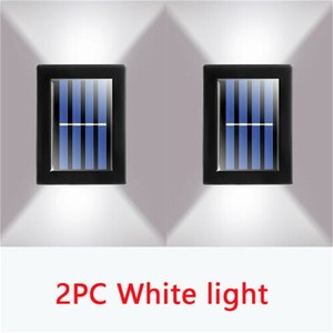 2pcs Solar Deck Lights Outdoor Step Light LED Fence Stair Lights for Garden Yard