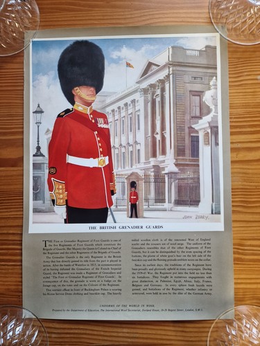 1950s John Berry Uniforms of the World Wool Posters, Set of 12 School Prints (photo 6)