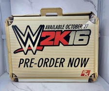 Large Store Display W2K16 WWE 2K16 Promo Cardboard Suitcase 22x18” PlayStation