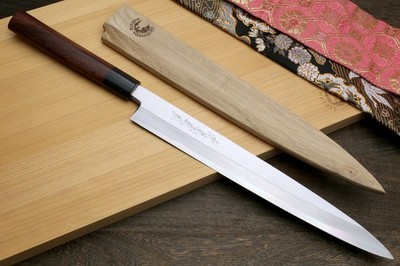 Yoshihiro High Carbon Japanese Kasumi Yanagi Sushi Sashimi Knife - 9.5''