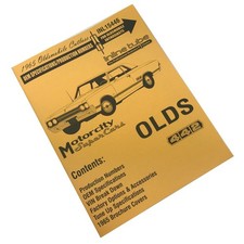 1965 Oldsmobile Cutlass 442 Factory Specifications Production Manual Book Guide