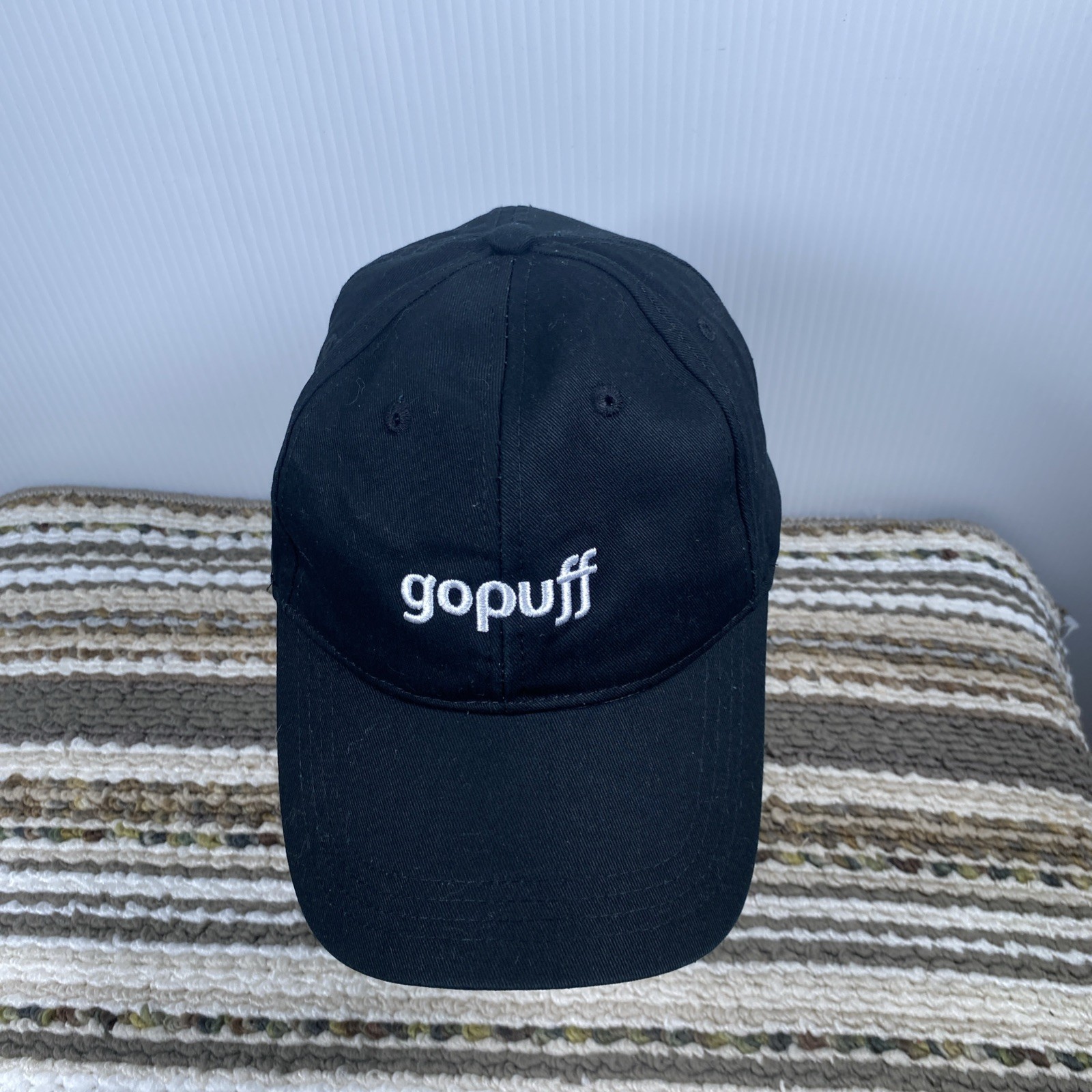 Gopuff Black Baseball Cap Adjustable Strapback Em… - image 6