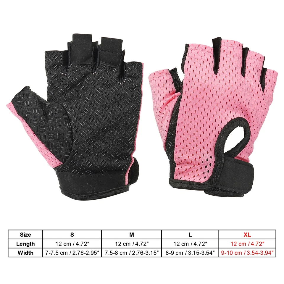 1 par de guantes de pesca talla XL guantes de protección solar sin dedos rosa Foto 3 de 4