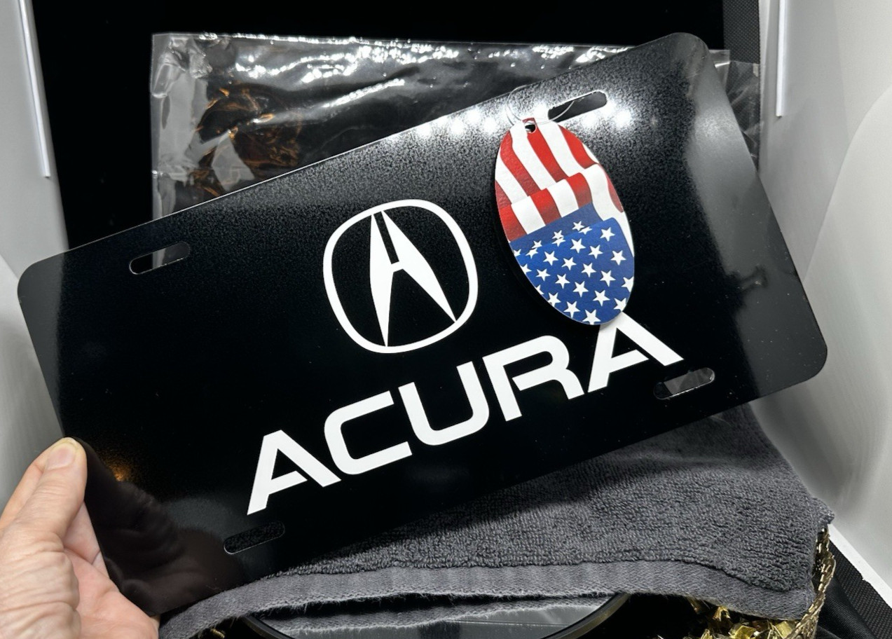 Acura metal plate novelty logo vanity black plate Legend Lines USA