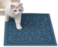 Cat Litter Box Mat, Thick Kitty Litter Trapping Mat, Durable,Waterproof Washabl