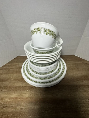 31 Pc Set Corelle Crazy Daisy Spring Blossom AS IS