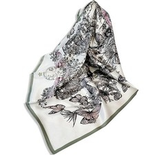 100 Mulberry Silk Scarf - 35" Large Square Lightweight Headscarf   Women  s Hair