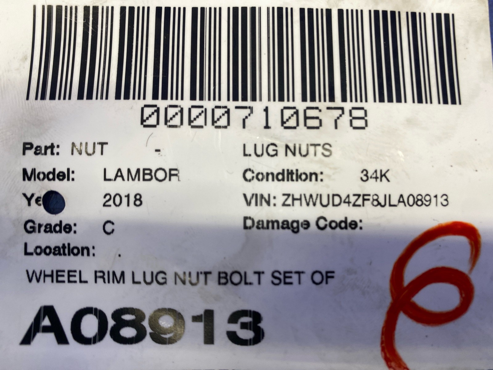 LAMBORGHINI HURACAN LP640-4 PERFORMANTE Titanium WHEEL RIM LUG NUT BOLT SET