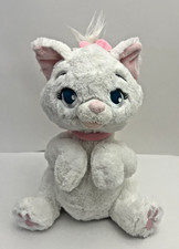 Disney Store Aristocats Marie 10" Plush White Cat Stuffed Animal Kitten Pink Bow