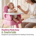 5 in 1 Foldable Baby High Chair - Convertible Toddler Seat (Pink)
