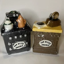 Record Player and Stove Novelty Candles