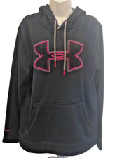 Under Armour UA Storm Women's Medium Hoodie Black with Pink Trim