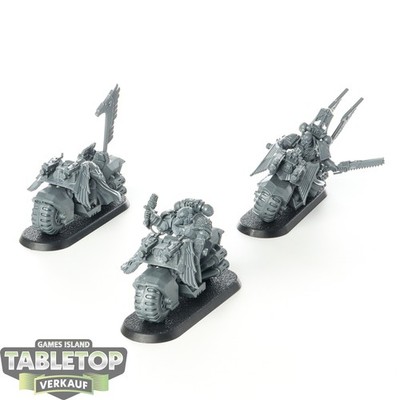 Dark Angels - 3x Ravenwing Biker - unbemalt
