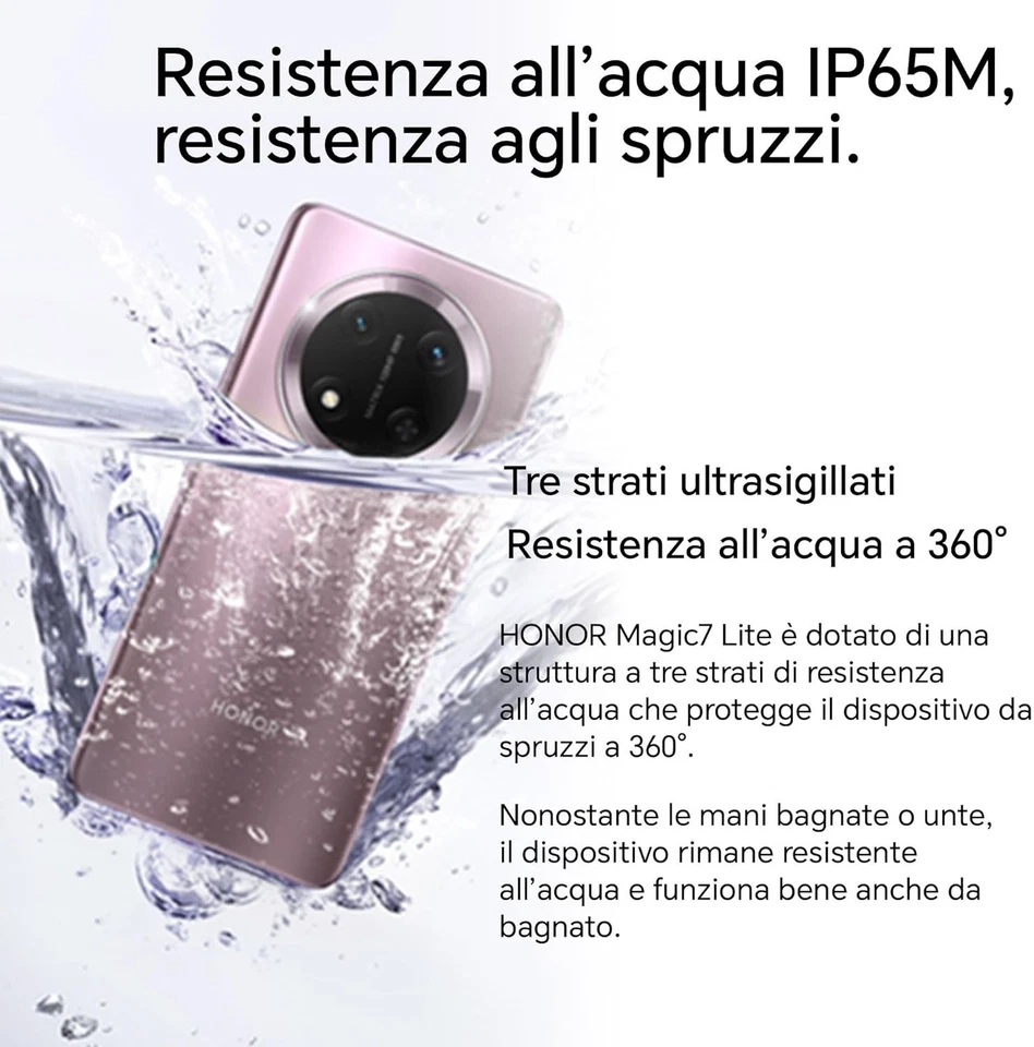 Smartphone Cellulare Honor Magic 7 Lite 5G DUAL SIM 6.78" 8+512GB Purple - Imagen 3 de 4