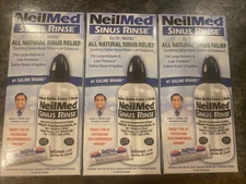3 NeilMed Sinus Rinse Bottles Refillable 8oz - 240mL Bottle 3 Pack Free Shipping